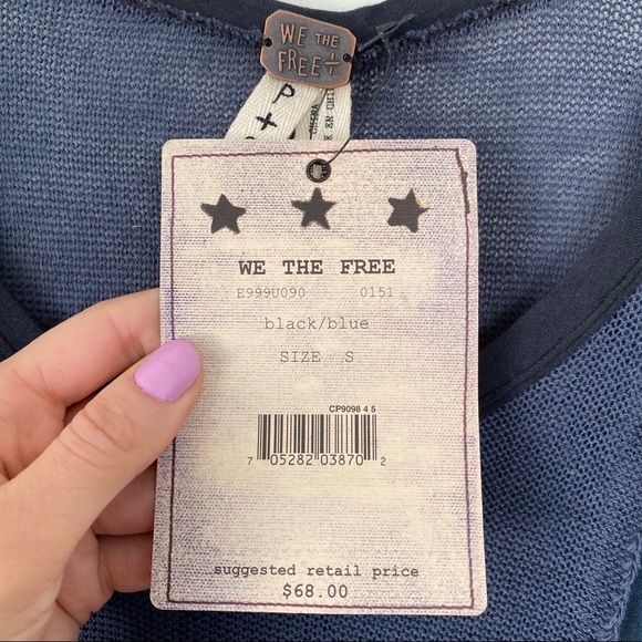 NWT Free People We The Free Graphic Mesh Top Small - Picture 7 of 8